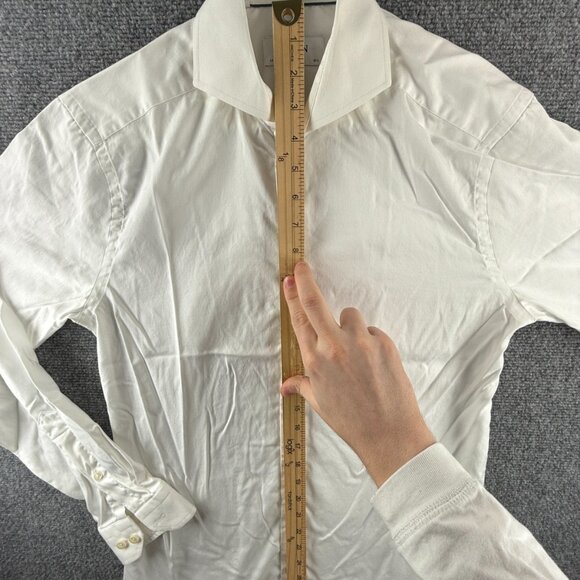 Eton White Romania Cotton Cutaway 15.5 Super Slim Signature Twill Mens Button Up - Picture 7 of 16